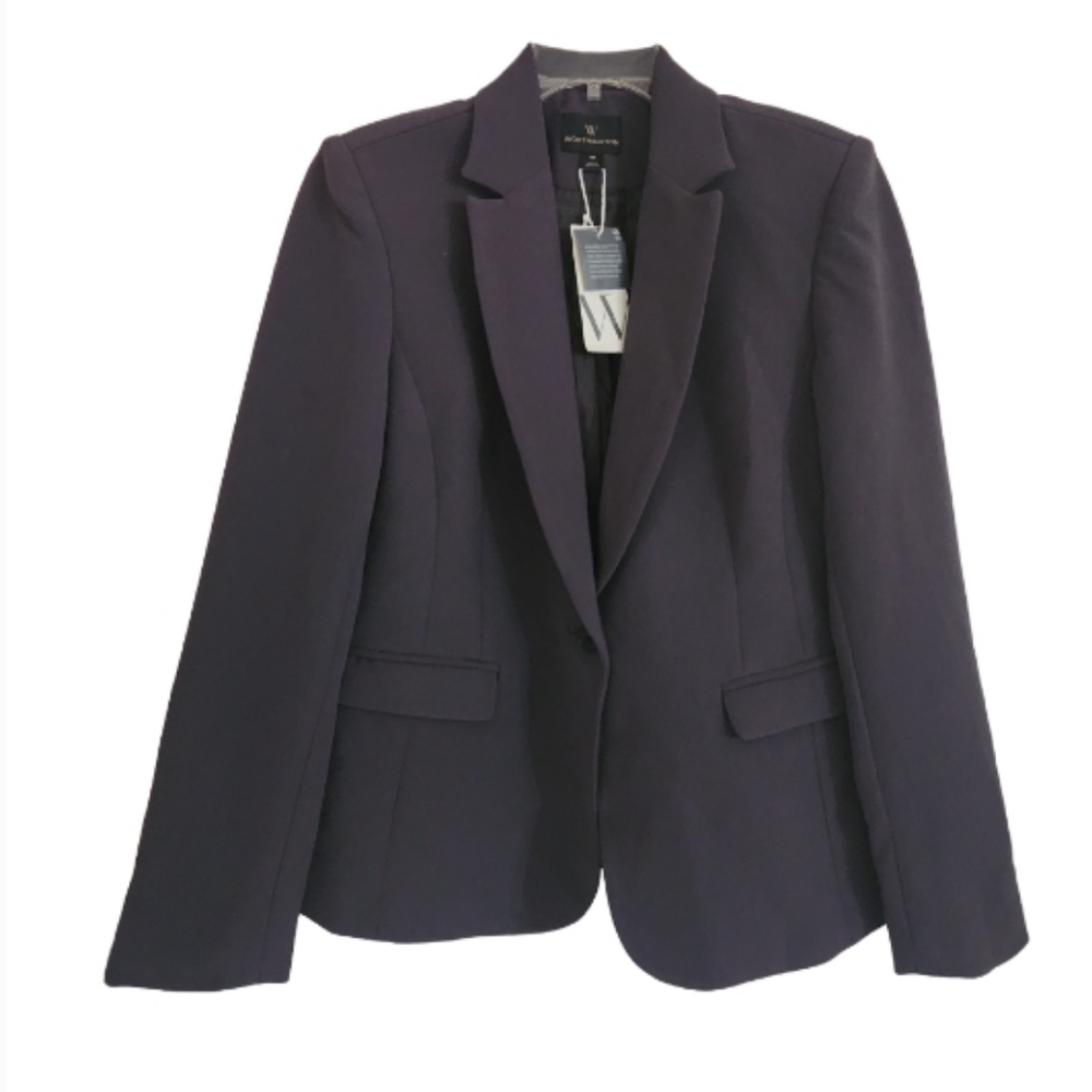 GRAY LUXE STRETCH BLAZER SZ 10 NWT COLOR CARBON
